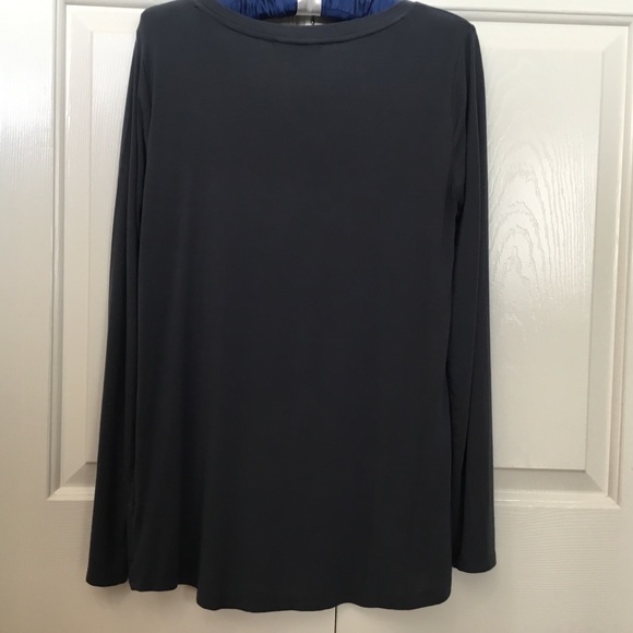 Cable & Gauge soft and silky long sleeve grey top - Picture 6 of 11